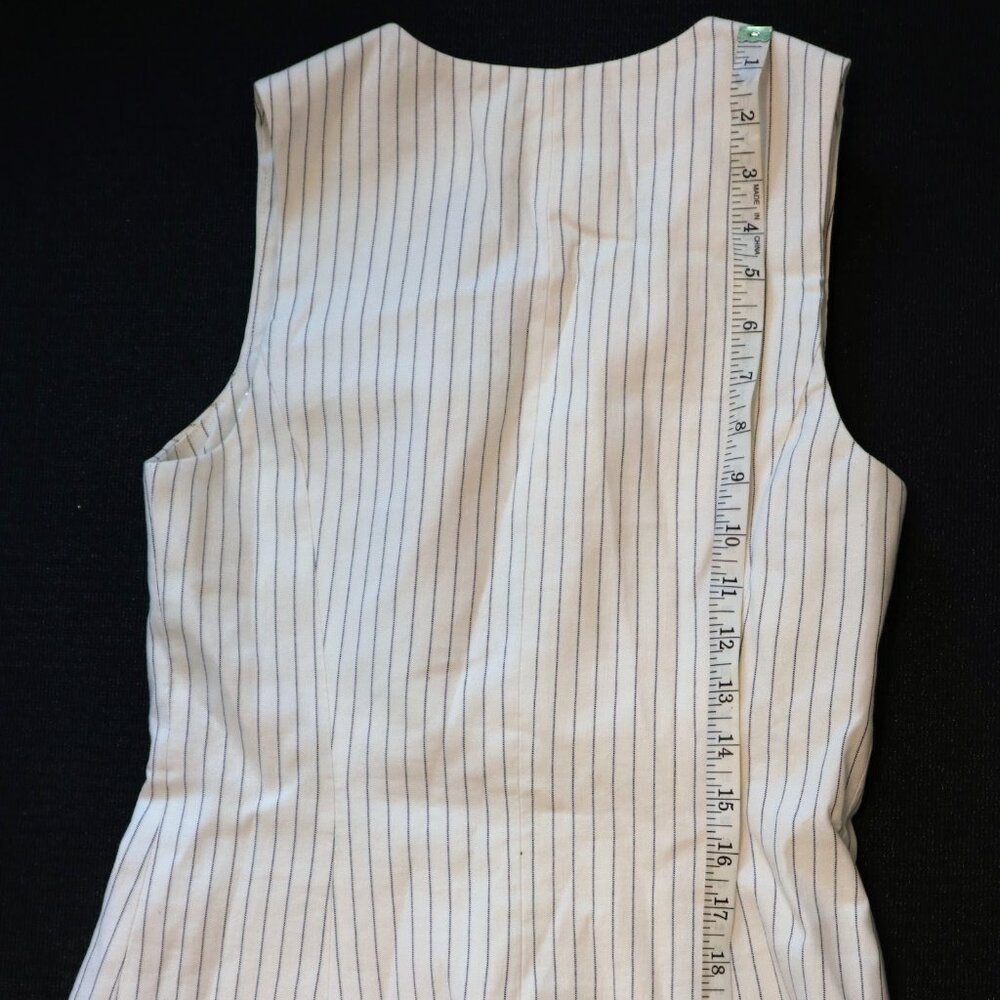 Madewell Italian Fabric Pinstripe Button-Front Vest | Size 0 | NWT - Picture 7 of 8